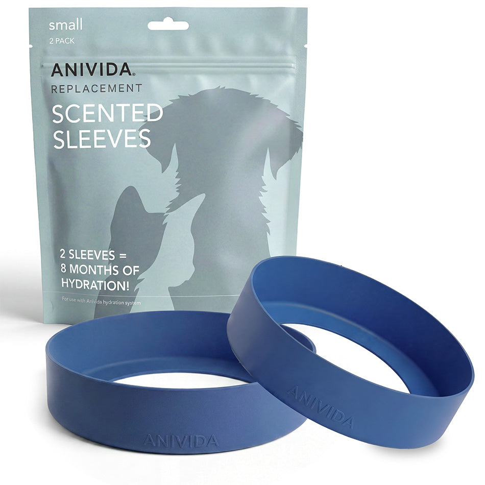 Anivida replacement scented sleeves packaging for small pets with a dog silhouette on a light gray background.